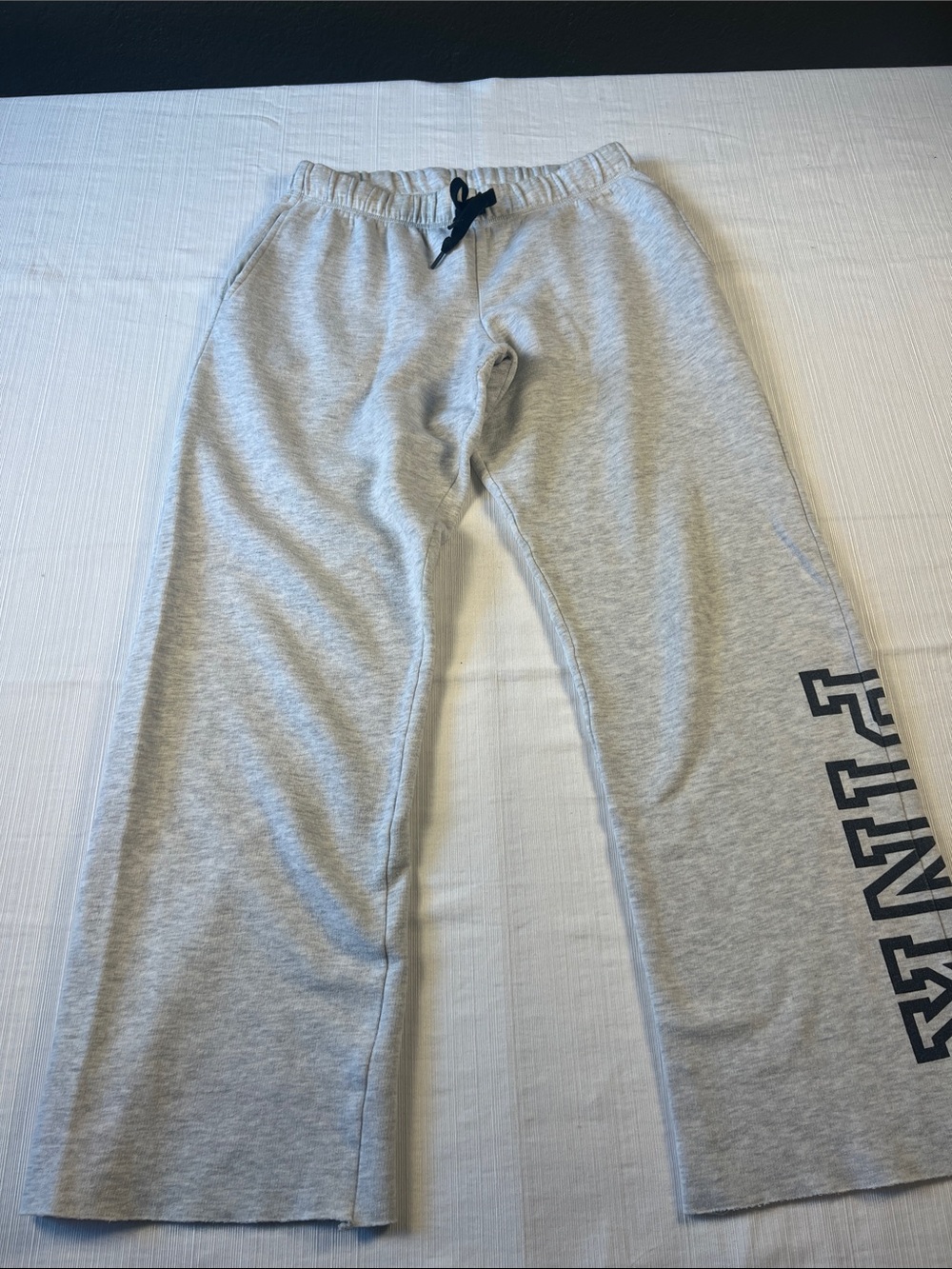 PINK Victoria's Secret Light Gray Sweatpants with Side Logo